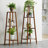Fasching 4 Tiers Bamboo Wood Tall Plant Stand Flower Potted Rack Balcony