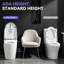 Toilettes intelligentes conformes aux normes ADA avec siège chauffant, bidet intégré, séchoir à air chaud, ouverture automatique du couvercle, télécommande, veilleuse, entraxe de 30,5 cm (12 po).