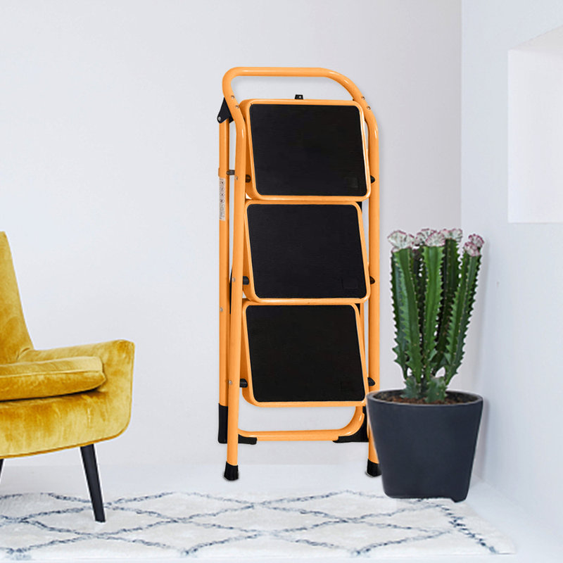 Malawi 3 - Step Iron Lightweight Folding Step Ladder