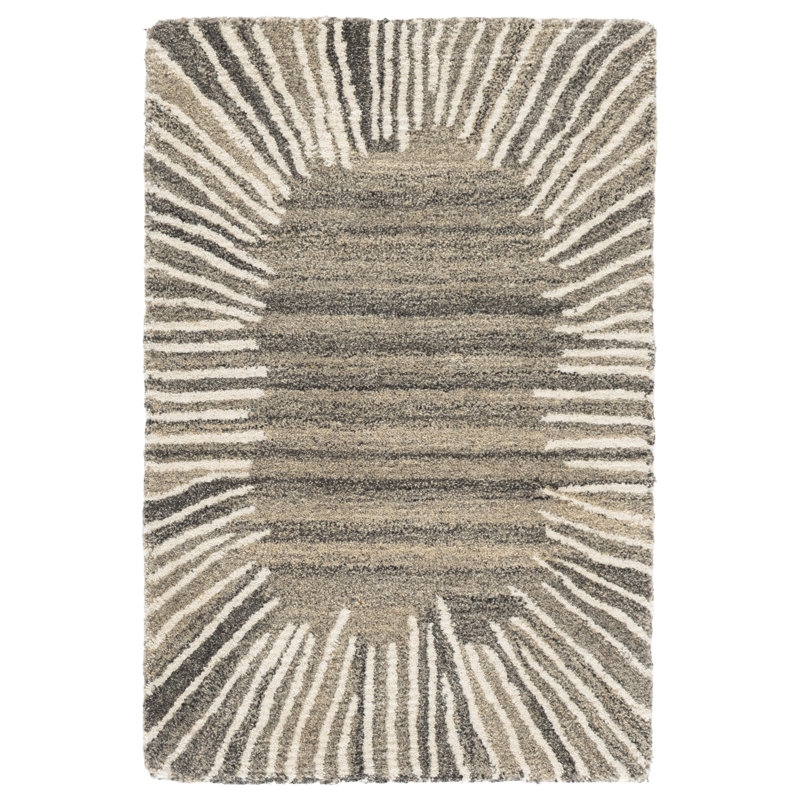 Tapis gris / ivoire Fifth Avenue 129, Rectangulaire 2 pi x 3 pi