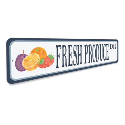 Fresh Produce Street Aluminum Sign
