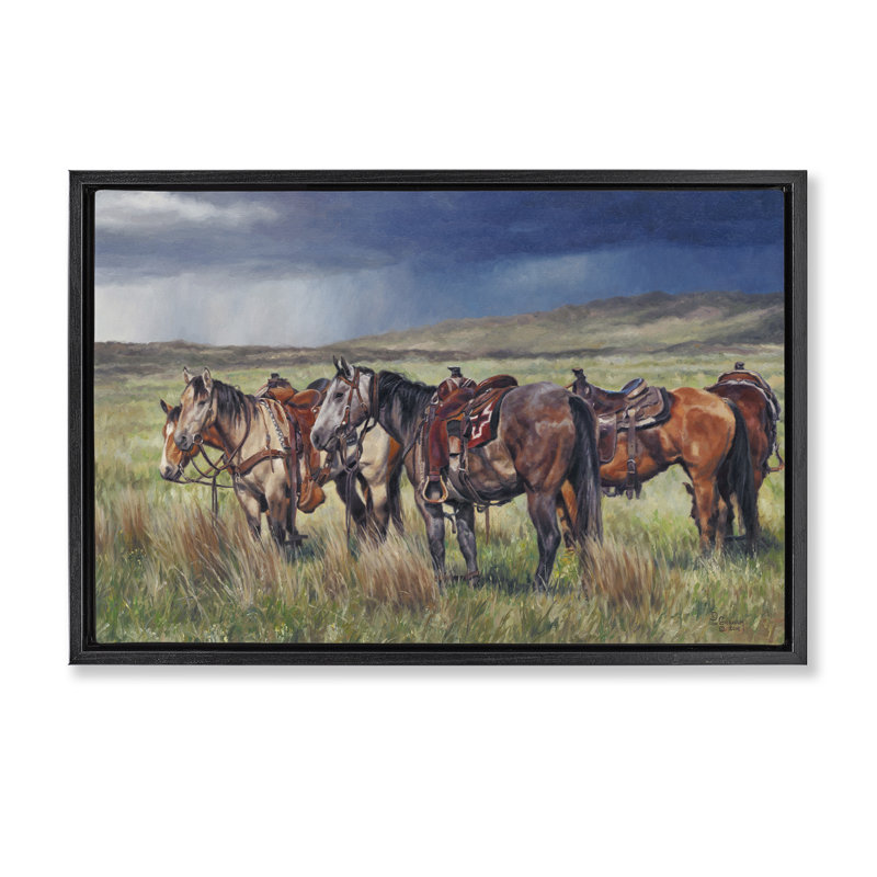 Toile encadrée Hurry Up & Wait par David Graham, Cadre flottant noir de jais, H 17 po x l 25 po