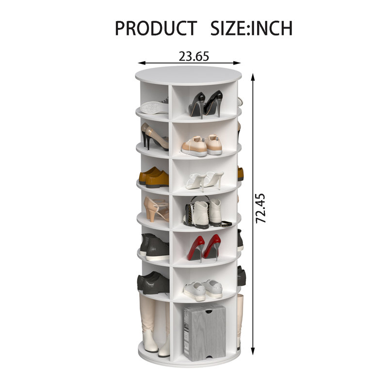 7 Tier Rotating Shoe Rack Tower