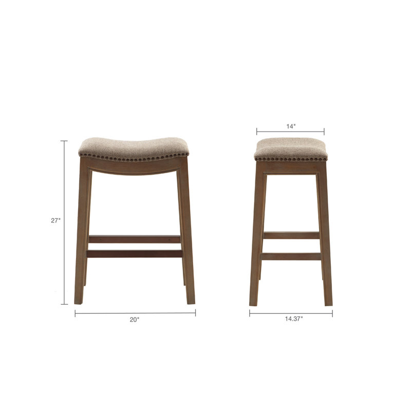 Tabouret de comptoir Saddle, Brun, Brun