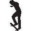 Adhésif décoratif Skateboard Silhouette-161691873
