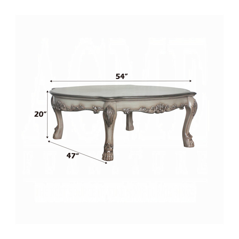 Table basse ACME Dresden, blanc os rétro