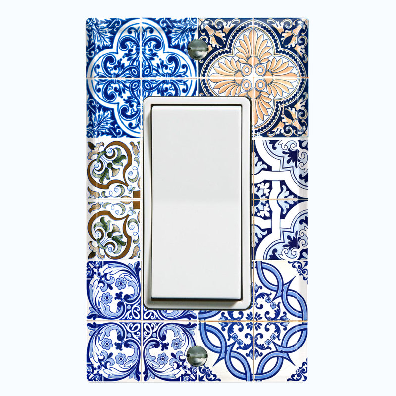 Plaque murale berçante Elegant Blue Tile Patch