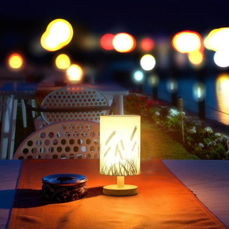 Solid Wood Decoration Remote Control Usb Table Lamp Bedroom Bedside Study Homestay Led Night Energy Saving