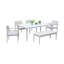 Ensemble repas 6 pièces avec 4 chaises et 1 banc