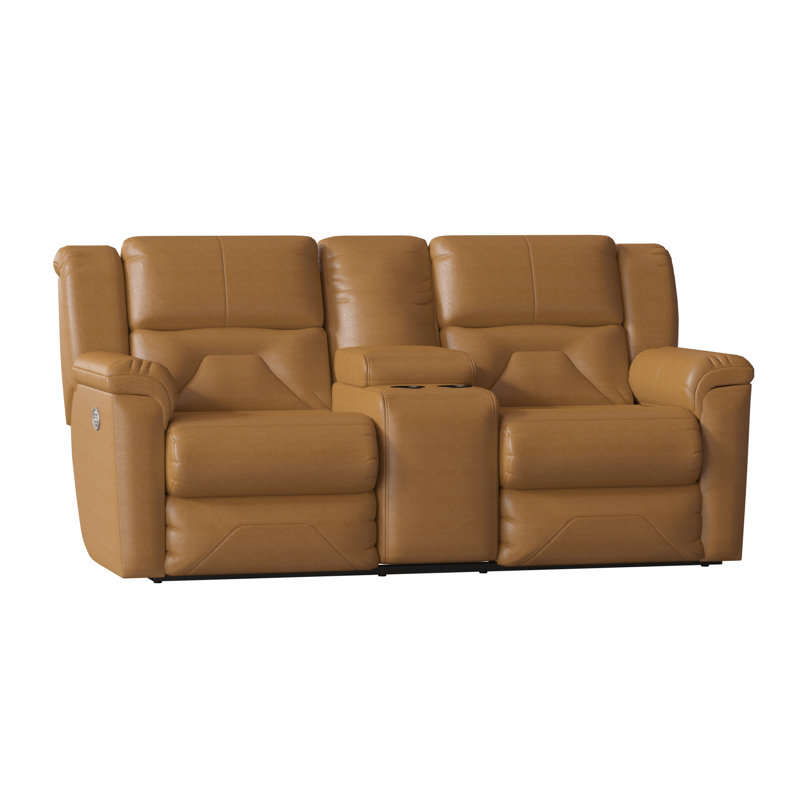 Pandora 81'' Leather Reclining Loveseat, Eastwood Chaps, Power Headrest