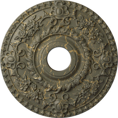 Médaillon de plafond de 18 po x P 3 po x P 1 1/2 po (convient aux auvents jusqu'à 7 1/4 po)