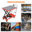 Chariot de table à capacité de 500 lb - Plateforme élévatrice à ciseaux simple manuelle, hauteur maximale de 28,5 po, roues verrouillables, coussin antidérapant, manipulation de matériel robuste pour atelier, garage - rouge