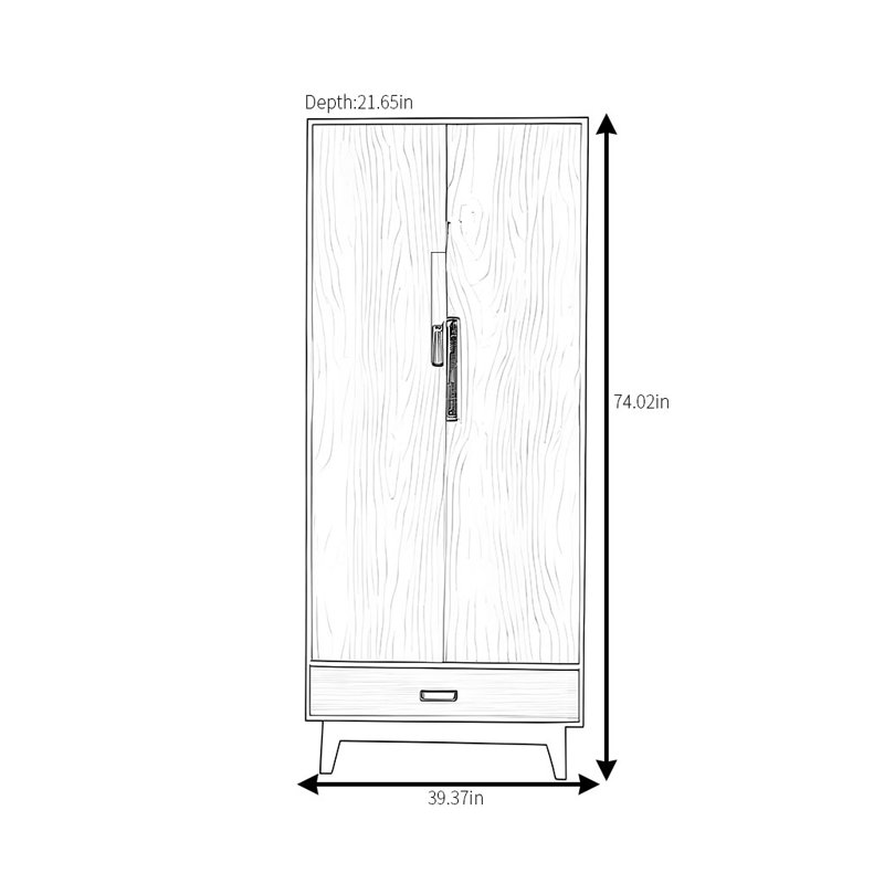 Retro Classic And Simple Wardrobe