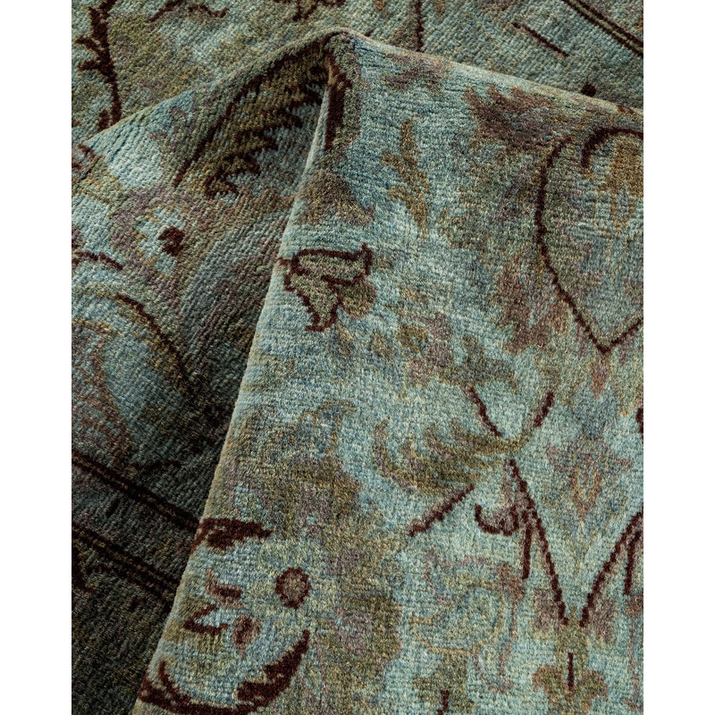Tapis noué à la main Mazarine, unique en son genre - gris