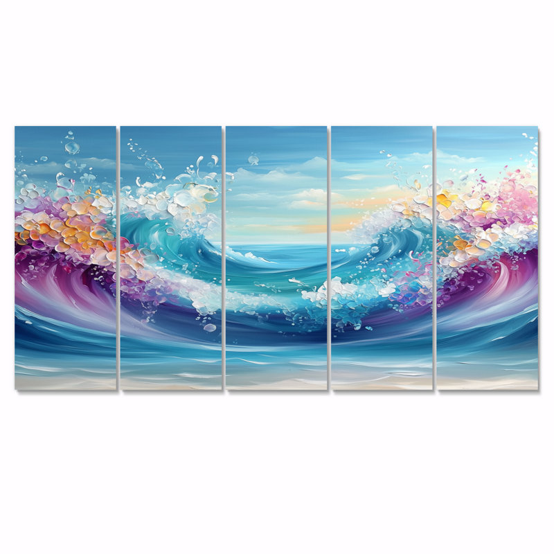 Avonte - art mural côtier - ensemble de décorations murales nautiques, 5, H 32 po x l 80 po