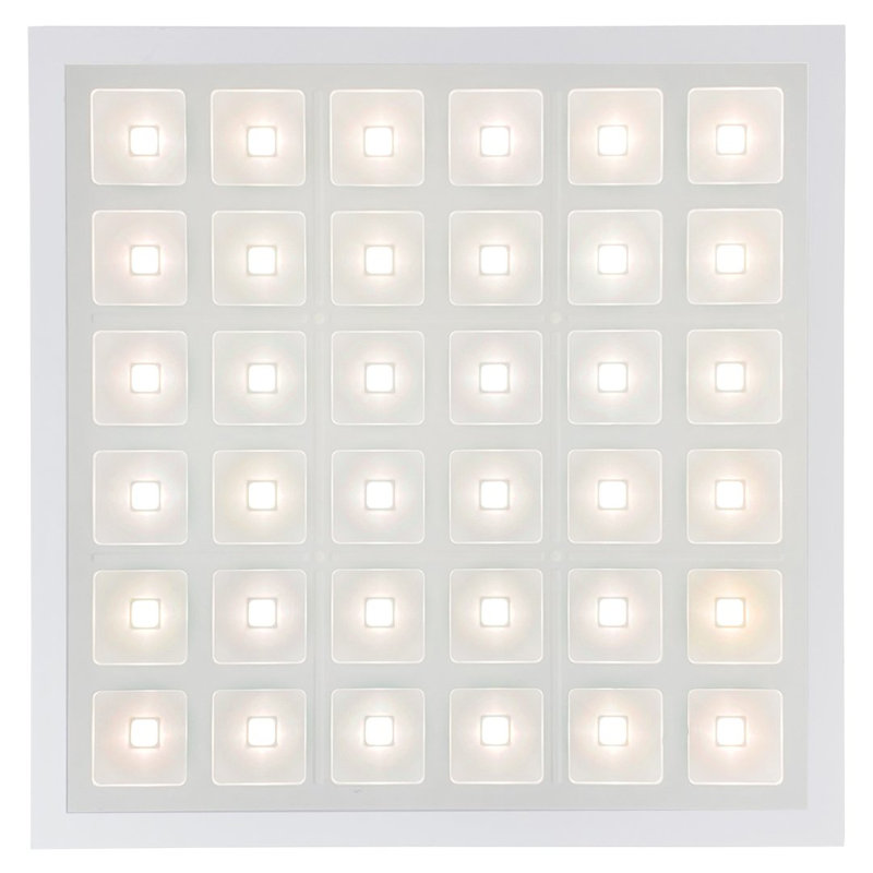 Dimmable Square Troffer Ceiling Light, 5000K