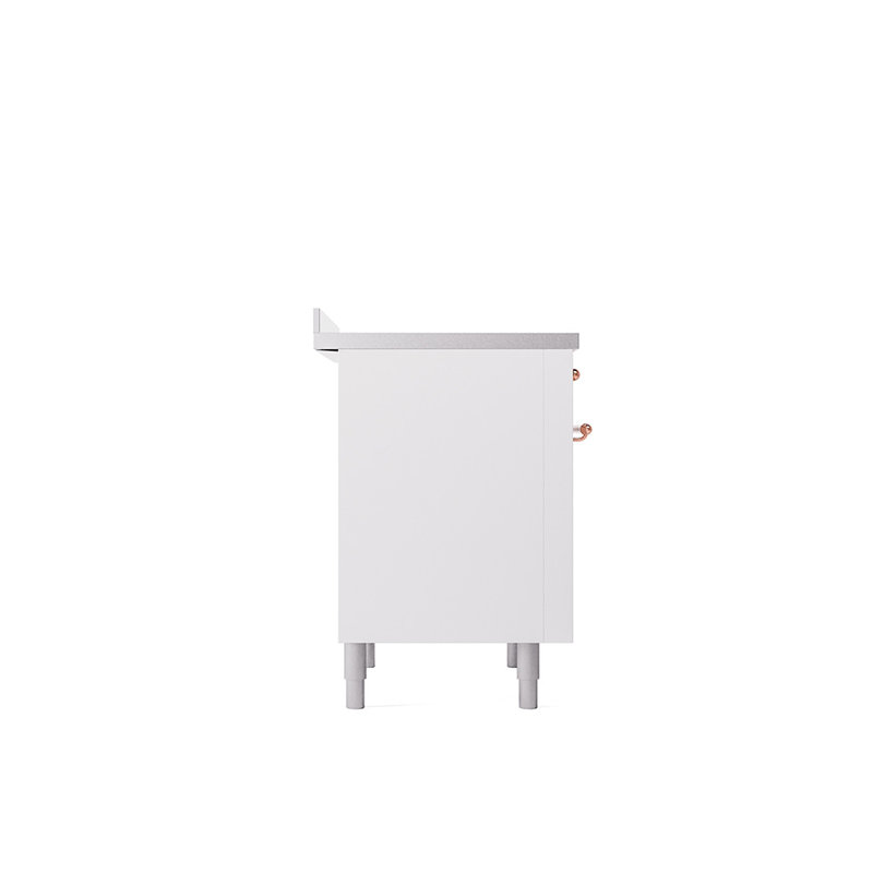 ILVE Nostalgie II Series 36 inch Induction Range with 6 Induction Elements (Glass Door), White/Copper