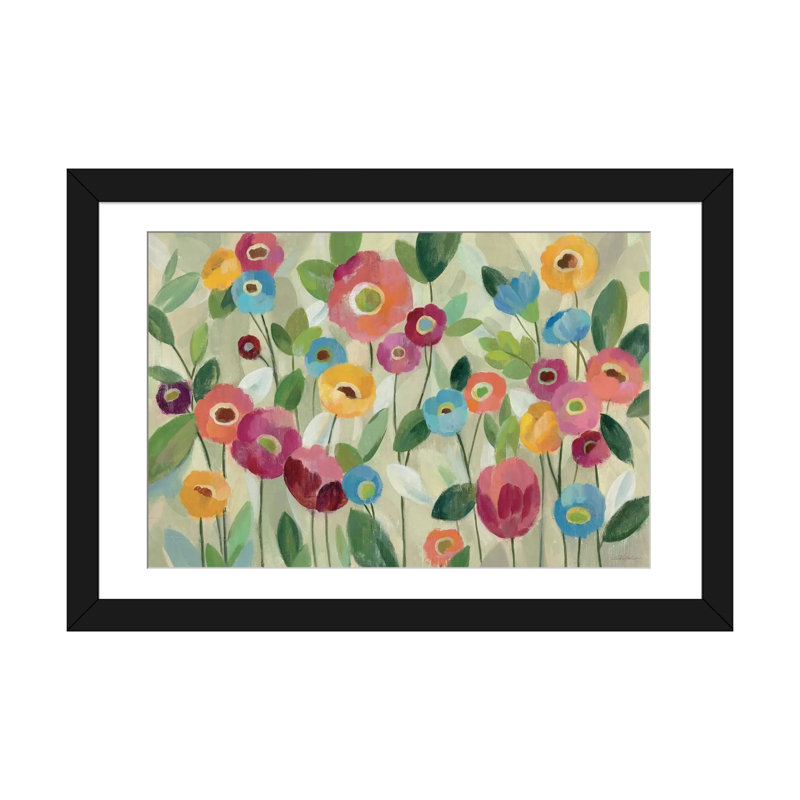 Esdert, conte de fées, art floral, H 16 po x l 24 po x P 1 po, Papier d'art encadré noir