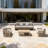 Riva 4 - Pieces Outdoor Patio Coversation Sofa Set, 3D Teak-Like Texture Finished, Aluminum Frame-129574441