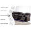 Canapé modulaire inclinable en cuir 3 pièces avec station de charge pliable et lumières à DEL-163582535