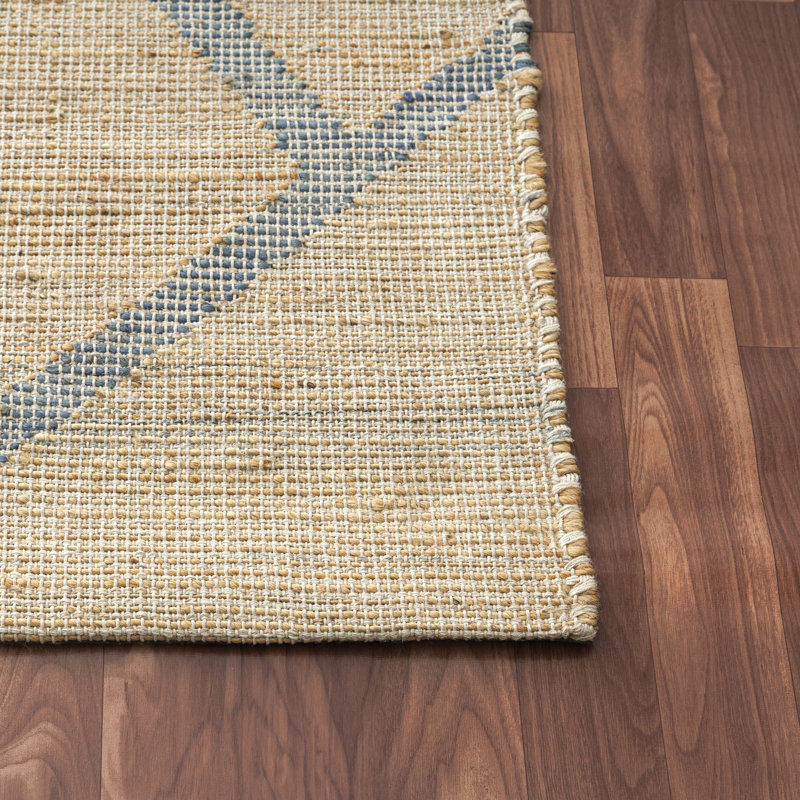 Tapis en jute / laine / coton tissé à la main Laverle, Rectangle 9 pi x 12 pi