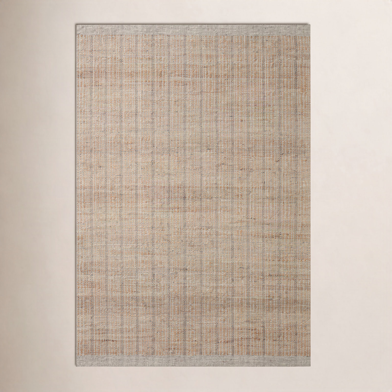Jean Stoffer x Loloi Cornwall Light Grey Jute Rug, Rectangle 9'3" x 13'