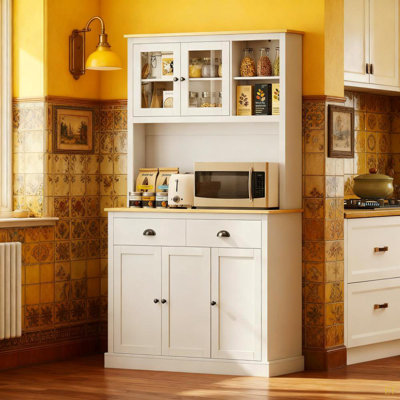 Armoire de cuisine autoportante de 71 po de hauteur