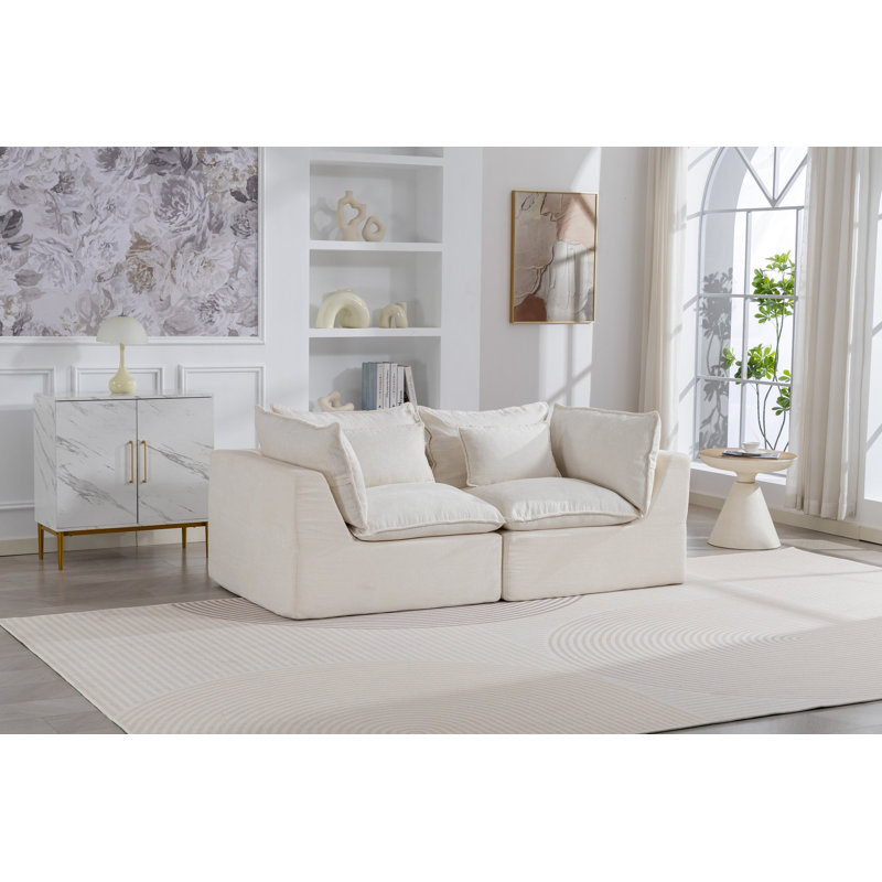 Canapé modulaire surdimensionné de 74,8 po de large avec canapé modulaire True Relax Comfy et sièges larges et profonds