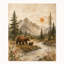 Jeté en flanelle Sunset Bear and Cub avec ruisseau Mountain, forêt de pins et prairie d'automne