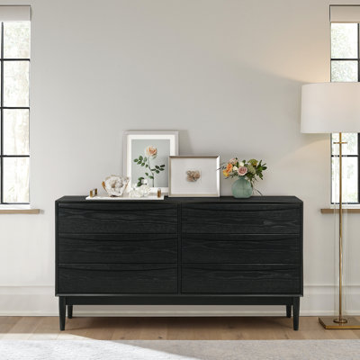 Commode en bois à 6 tiroirs Greylynn
