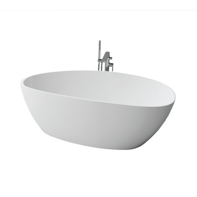66.93'' x 30.31'' Soaking Solid Surface Bathtub