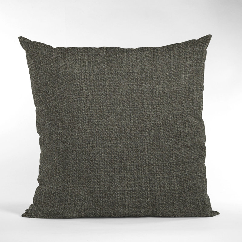 Plutus mural texturé uni, avec tissage ouvert. Coussin Luxury, 20 po x 36 po, Mascara
