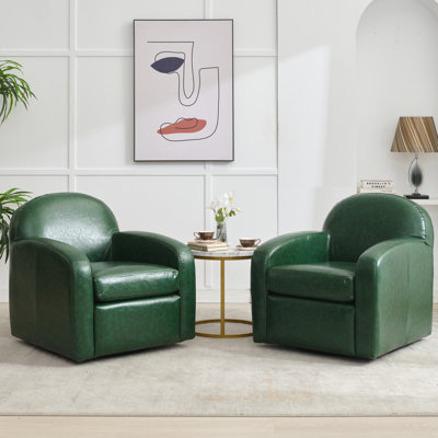 Ensemble de 2 fauteuils pivotants rembourrés Oaklynd