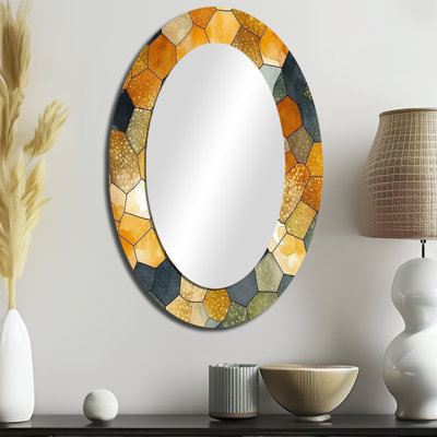 Colorfull Hexagone II - Miroir mural multicolore