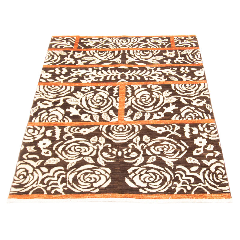 One-of-a-Kind 4'2" X 6'1" New Age Wool Area Rug in Dark Brown