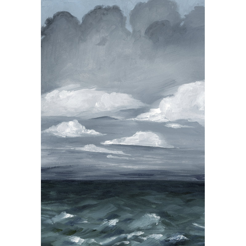 Grey High Seas I by Grace Popp - Wrapped Canvas Print, 46cm H x 30cm W x 3.8cm D