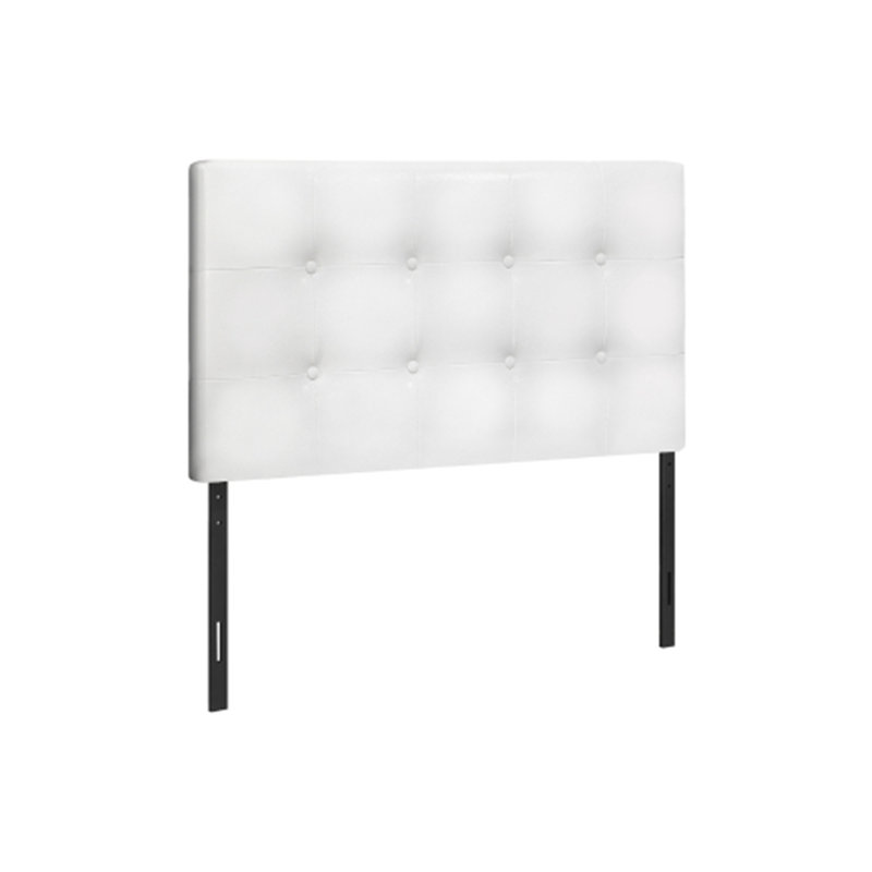 Bed, Headboard Only, Bedroom, Upholstered, Linen Look, Transitional, Twin, White