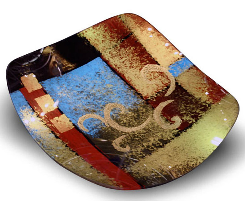 Jasmine Art Glass Glass Platter