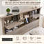 Structure de grand lit de style campagnard avec 2 tiroirs sous le lit, tête de lit avec 2 tiroirs de chevet et tablettes ouvertes, station de charge incluse-223751088-227361867