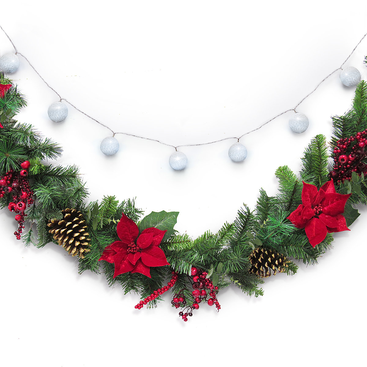 72'' in. Lighted Faux Garland