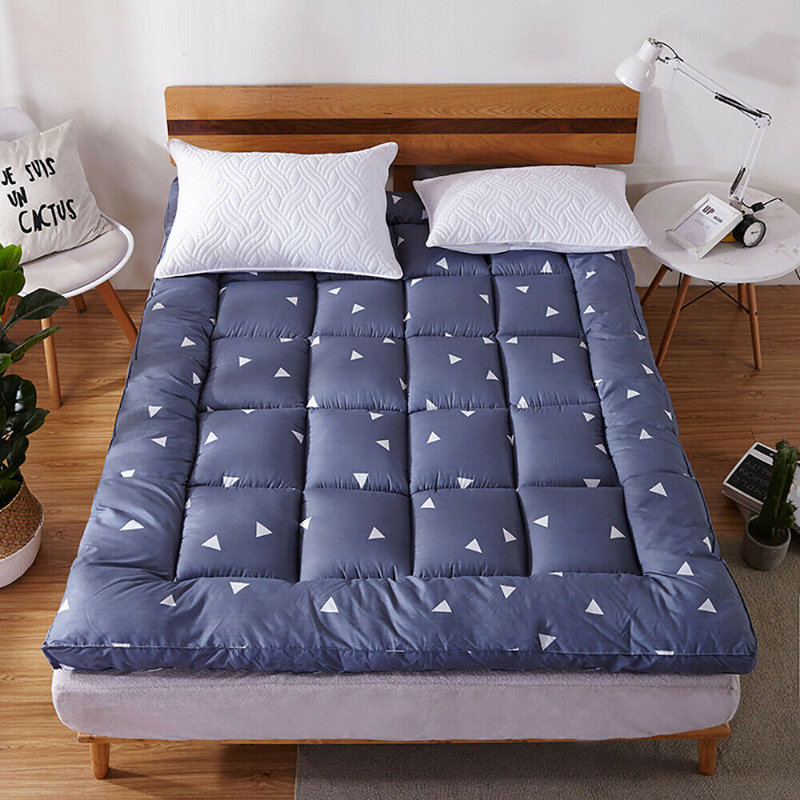 Fitted Mattress Topper Bedding Pad Cover Protector 82D Breathable Quilted  Breathable Filled Soft
