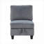Fauteuil d'appoint modulaire en bois massif et velours côtelé gris-451391129