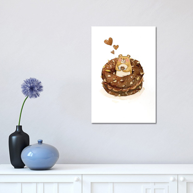 Donut by Penelopeloveprints - Wrapped Canvas Print, 45.72cm H x 30.48cm W x 1.91cm D