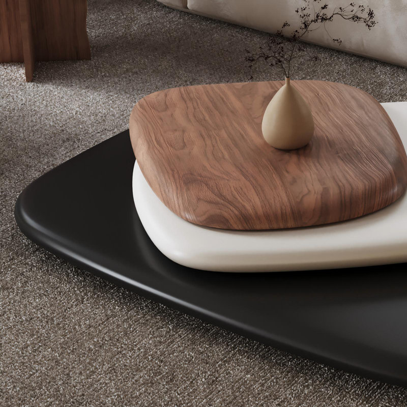 Dusan Modern Rotatable Wood Coffee Table for Small Spaces
