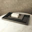 Plateau rectangulaire feuille d'argent-60070900