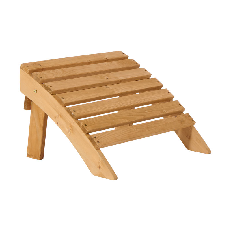 Repose-pieds Adirondack pliant en bois, repose-pieds de patio pour jardin, pelouse, cour, piscine, plage, foyer, Marron clair