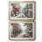 Eiffel View From Charlie's Café - Matted and Framed Under Acrylic Glass, Set of 2, Large Living Room Wall Art-2021448733-2021448720