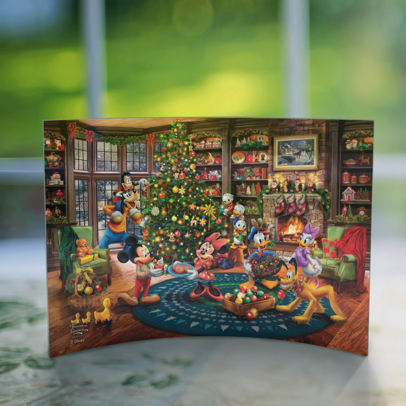 Impression sur acrylique incurvée Disney (Mickey et Minnie parage de l'arbre)