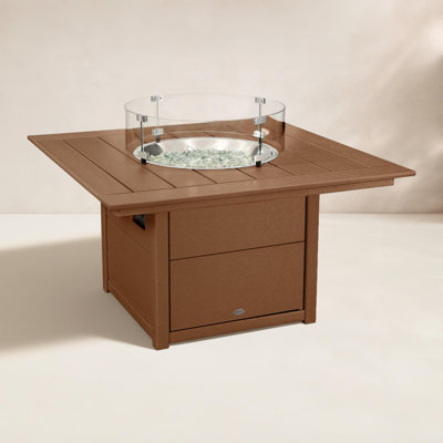 POLYWOOD Square 42" Fire Pit Table