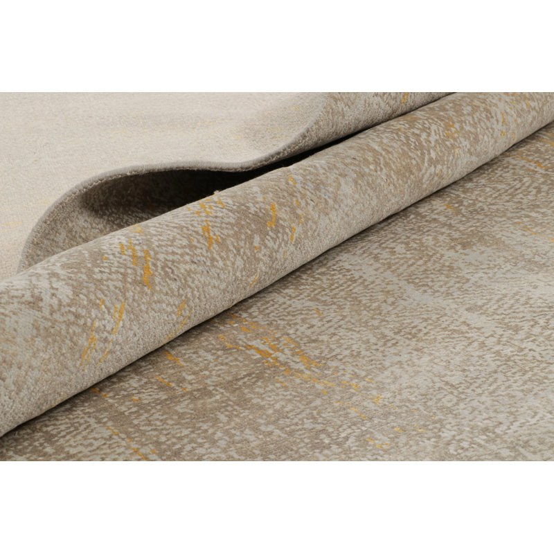 Abstract Area Rug in Gray
